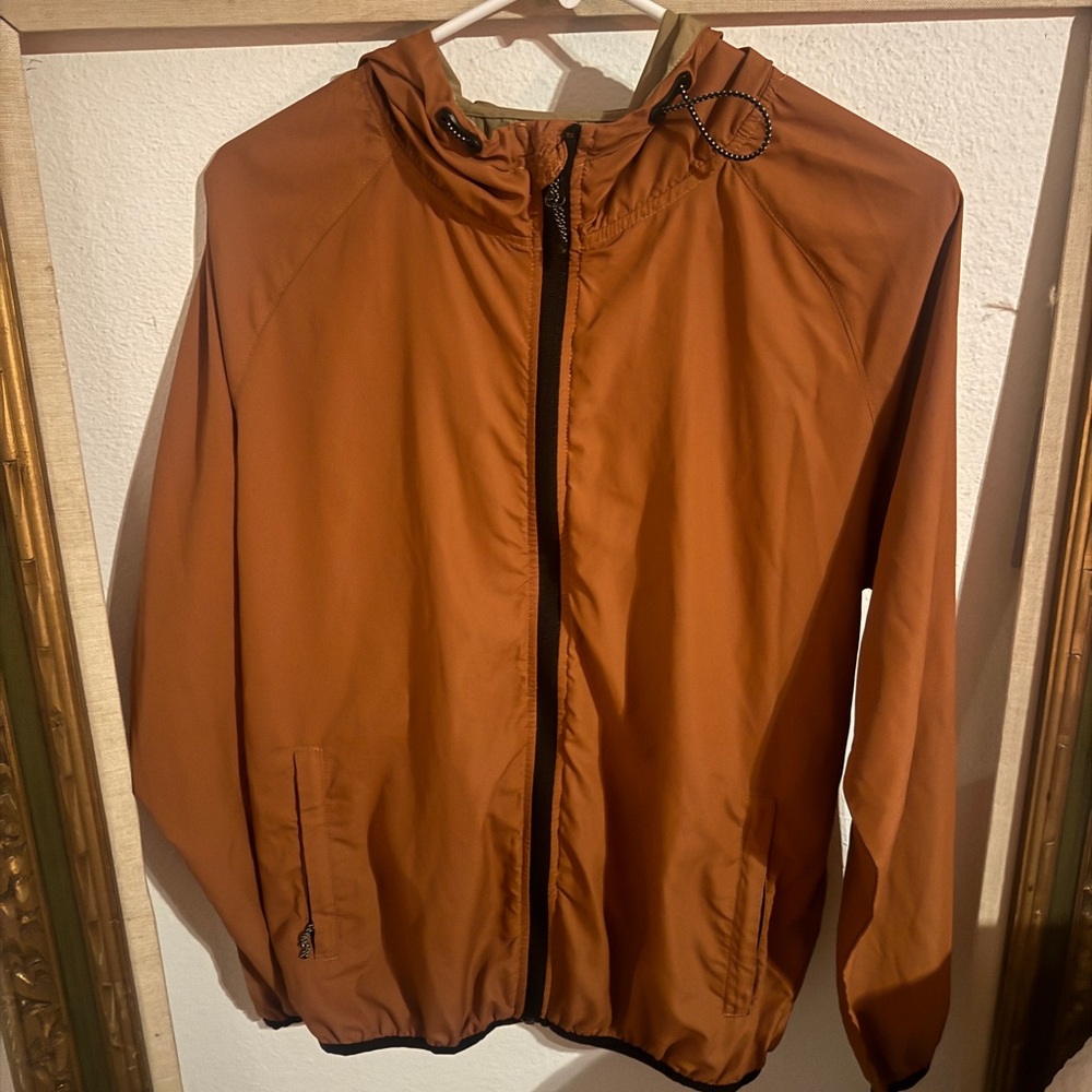 Salty Crew Men's Tan Hooded Windbreaker
